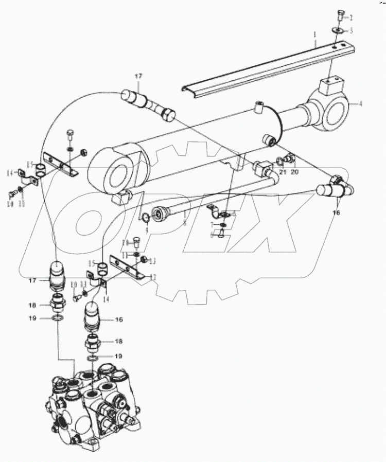  Система наклонного цилиндра;Tilt cylinder system
