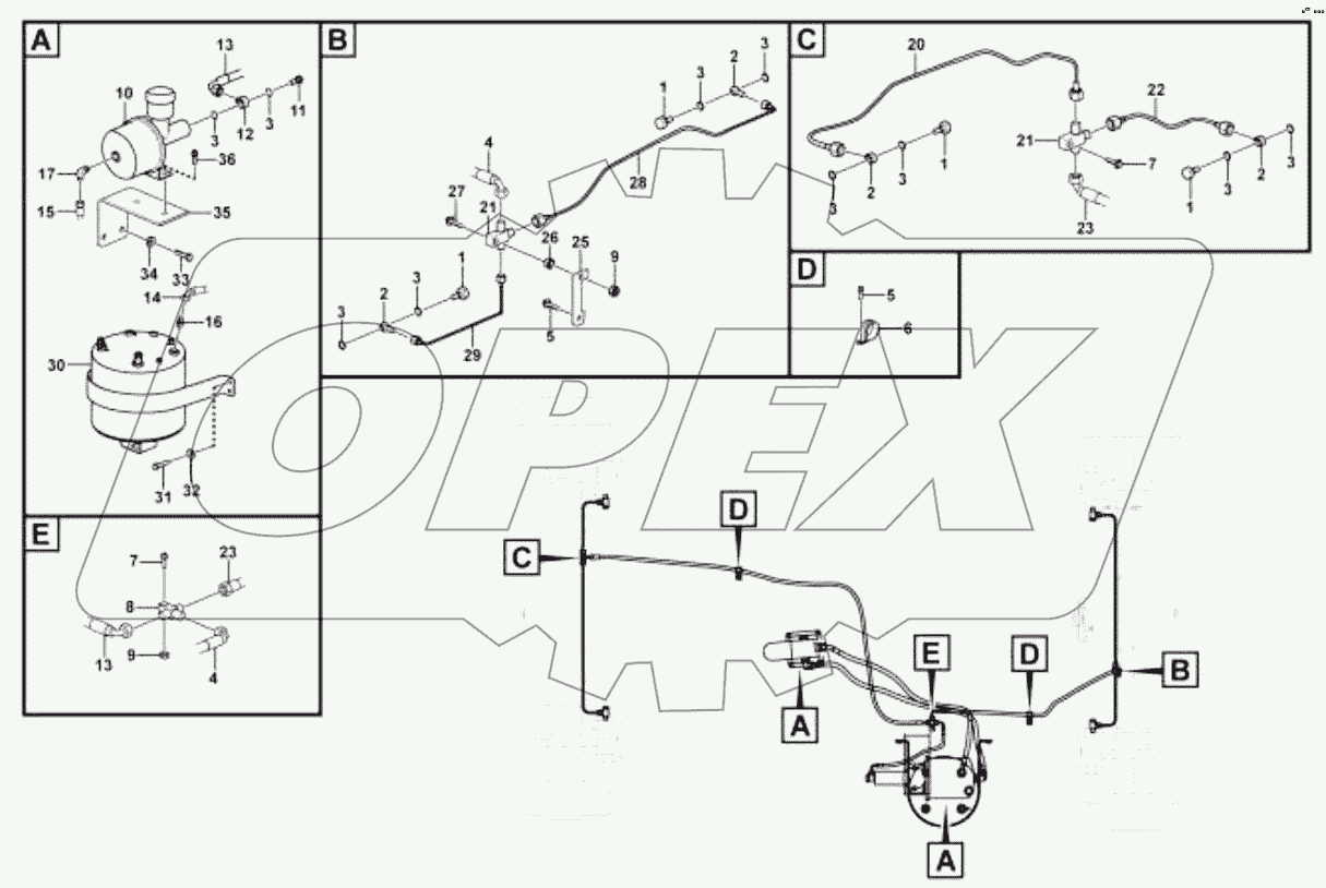  Тормозная система;Travel brake system