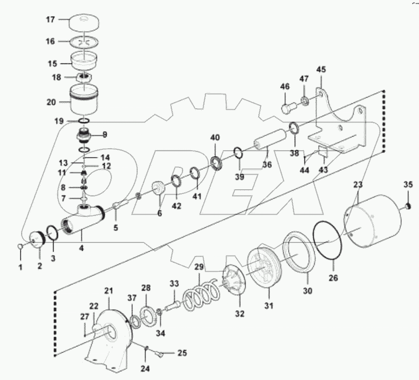  Пневматический цилиндр (46455);Pneumatic cylinder