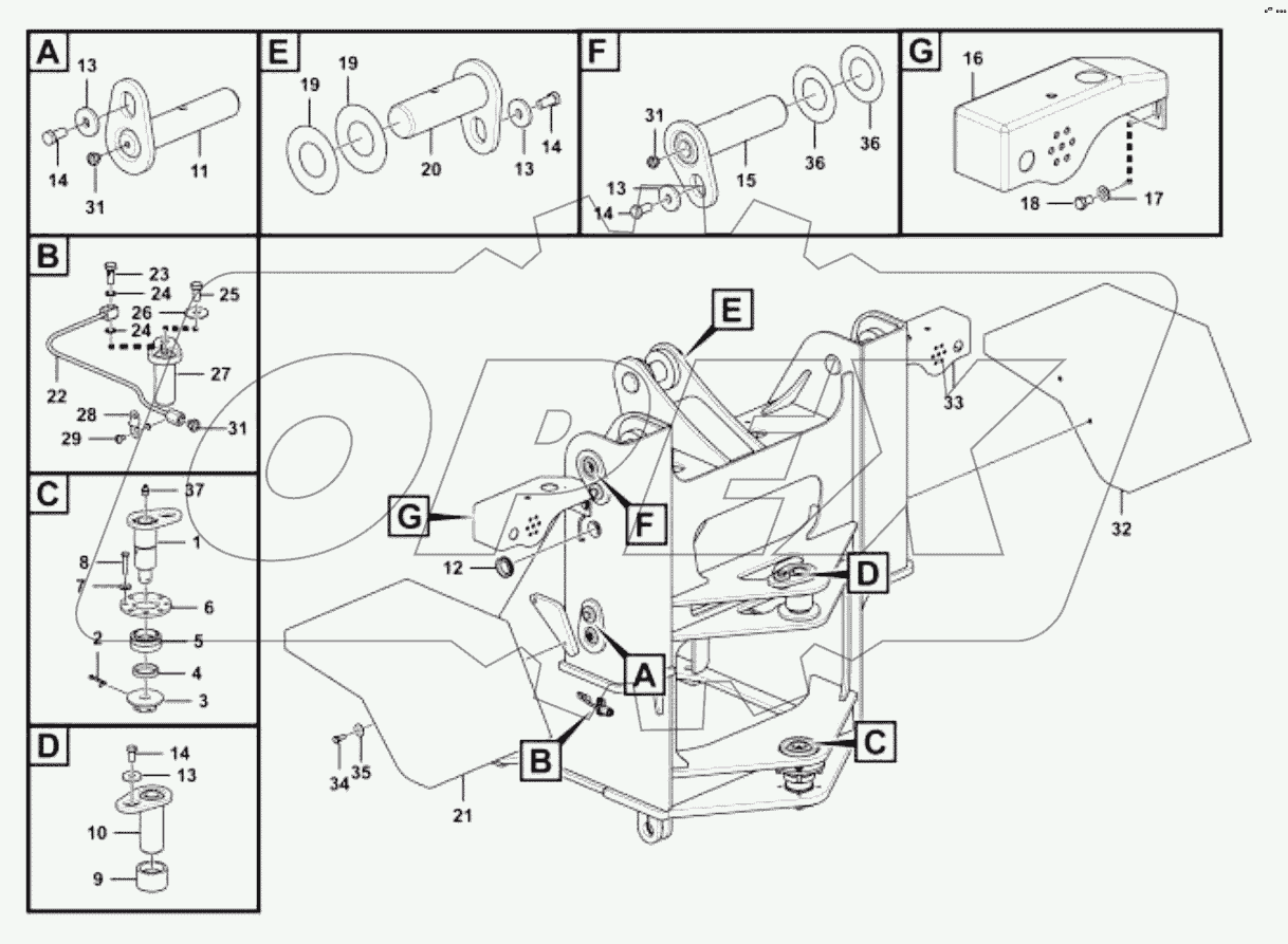  Сборка передней рамы;Front frame accessory