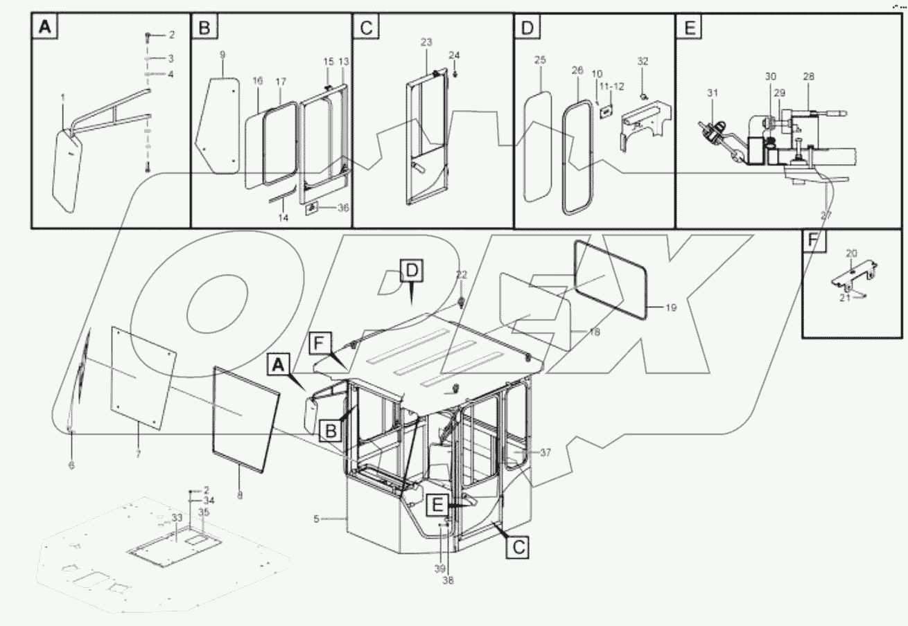  Сборка кабины;Cab assembly