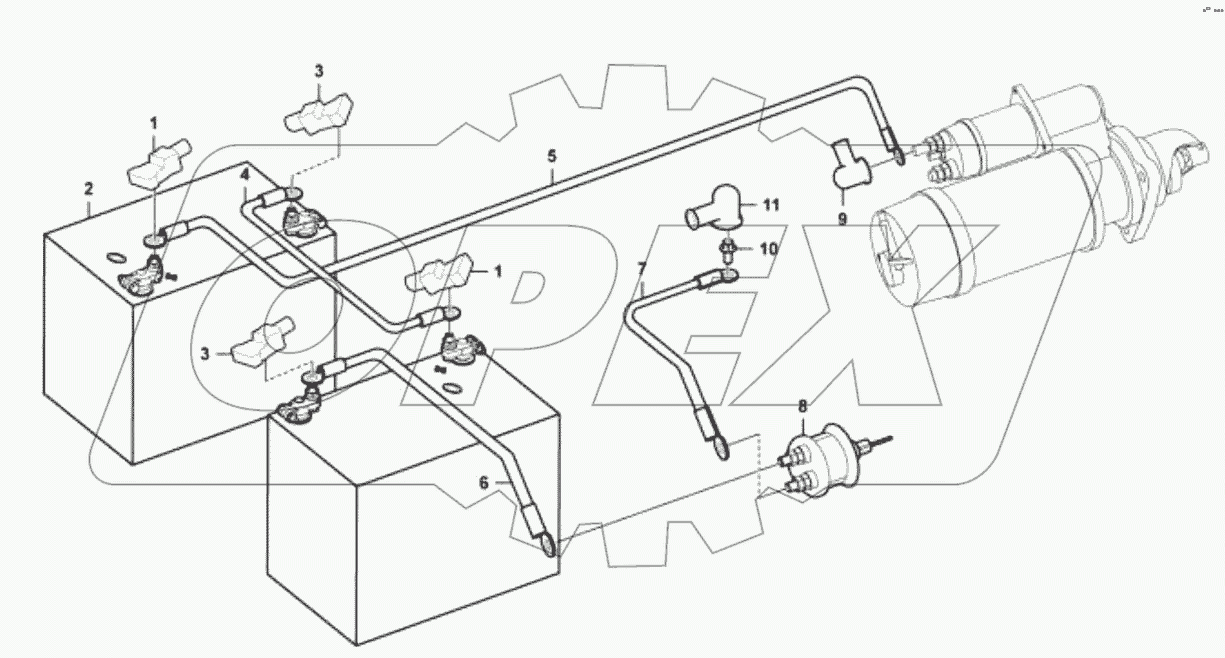  Комплект электропроводки питания;Power electric system