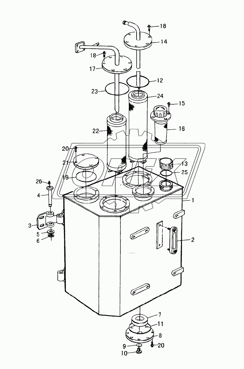 LG9180G2 Hydraulic tank assembly