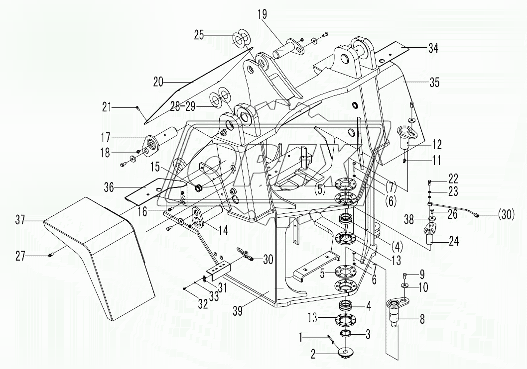 LG9180K1 Front frame assembly