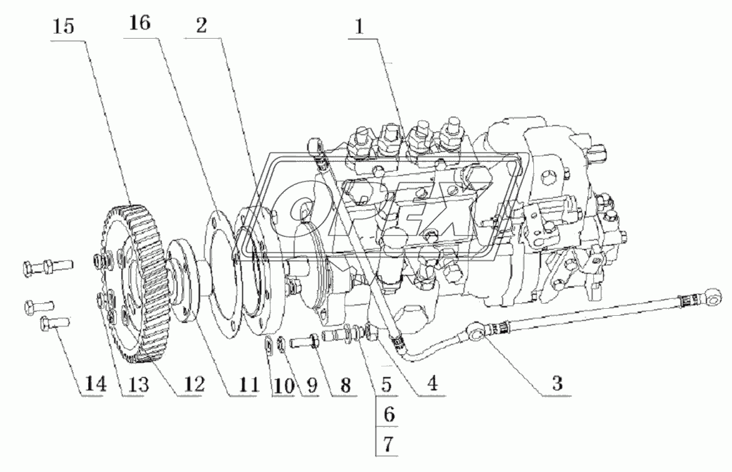 FUEL INJECTION PUMP ASSEMBLY D7014-1111000/13