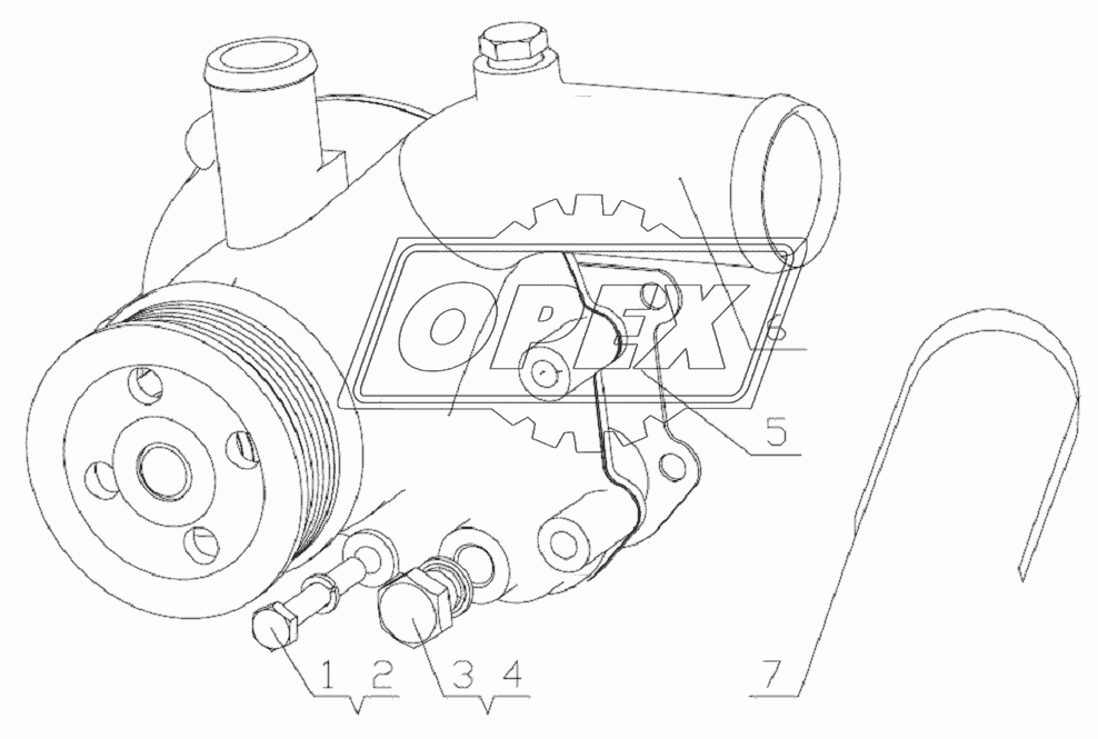 WATER PUMP ASSEMBLY D7200-1307000/06