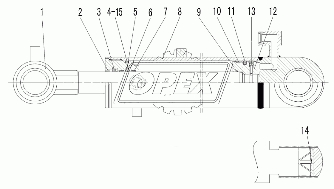 TILT CYLINDER (371368)