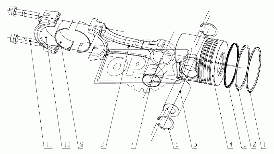 PISTION & CONNECTING ROD ASSEMBLY D30-1004000/04