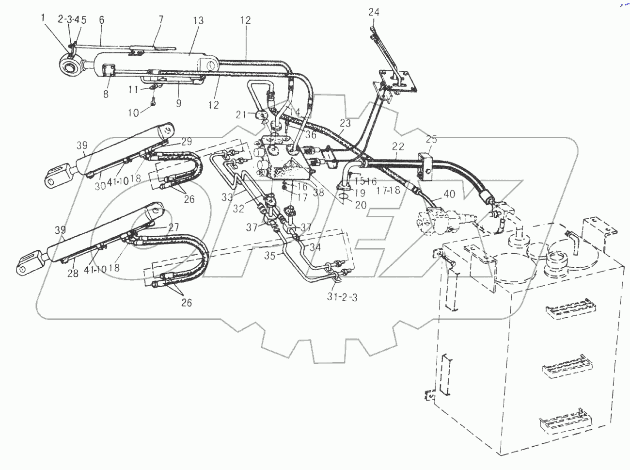  IMPLEMENT HYDRAULIC SYSTEM для 30F