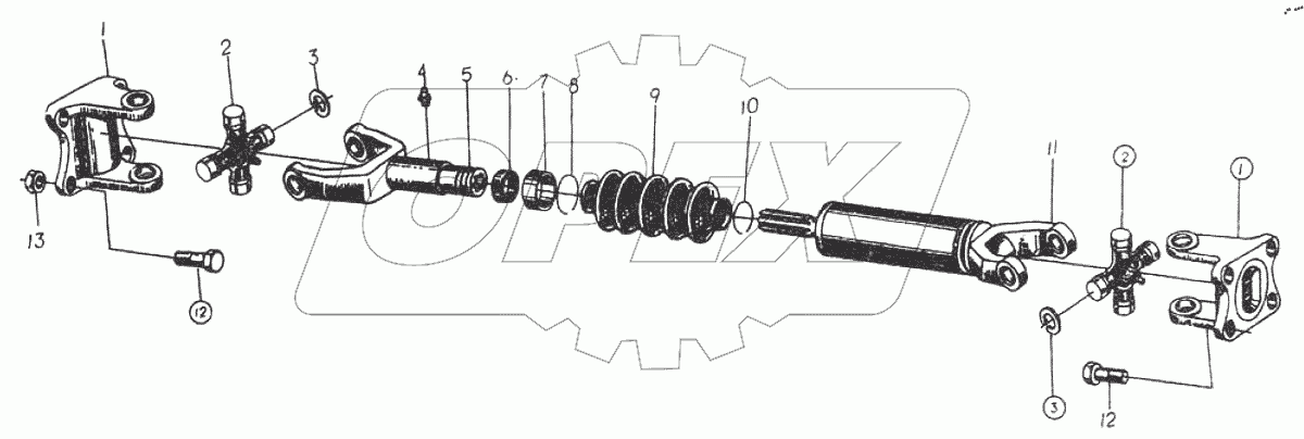  MIDDLE DRIVE SHAFT для 30F