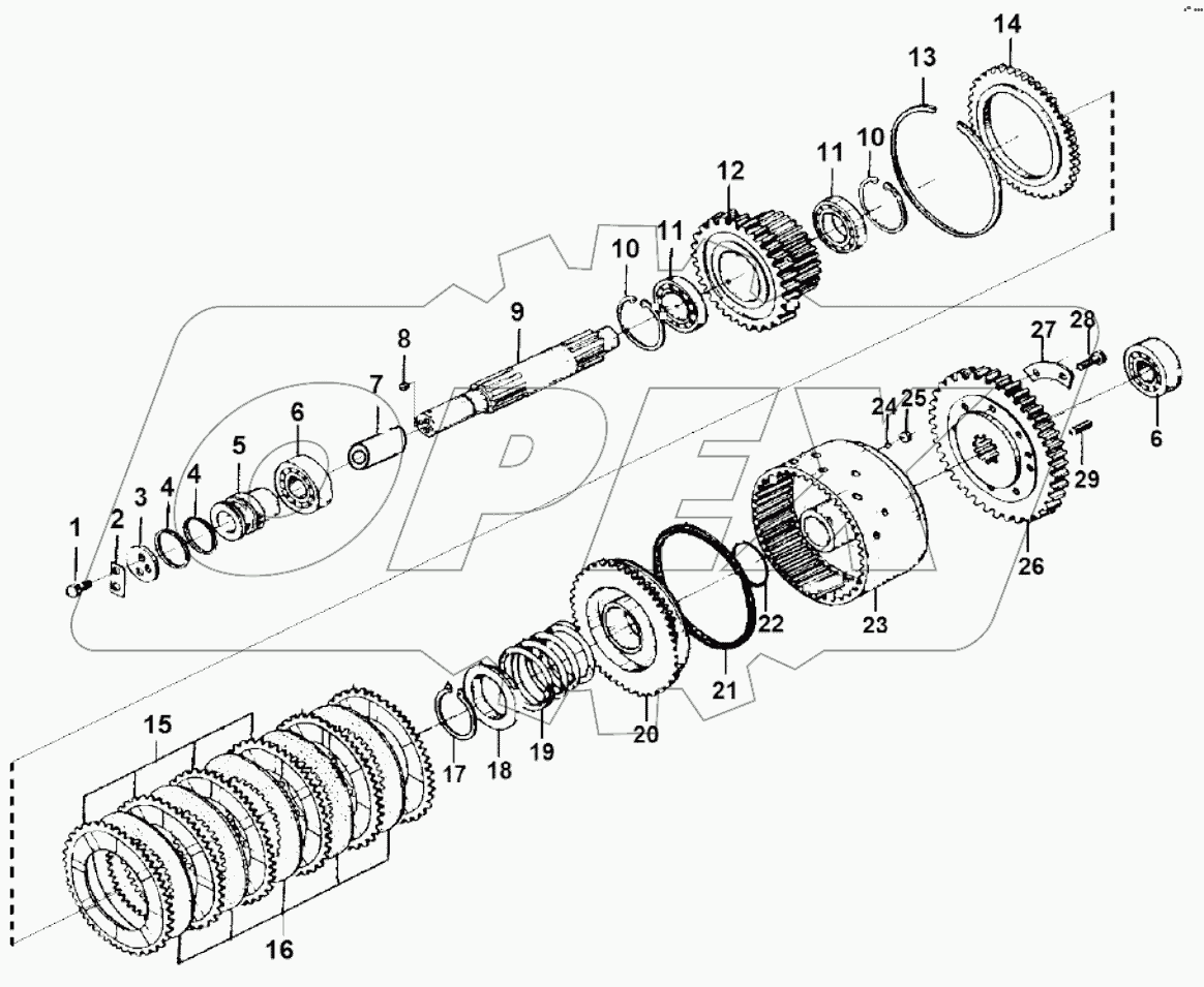  Clutch shaft (330101)