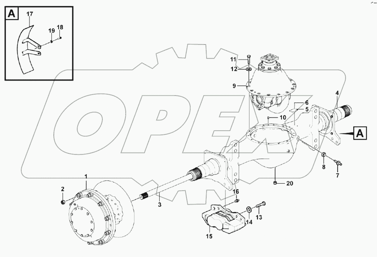  Front axle AL20A-3