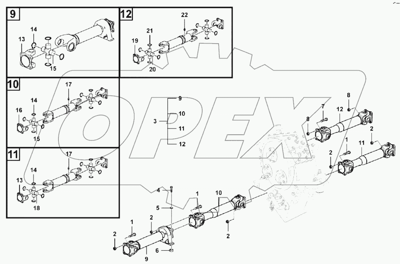 Propeller shaft assembly