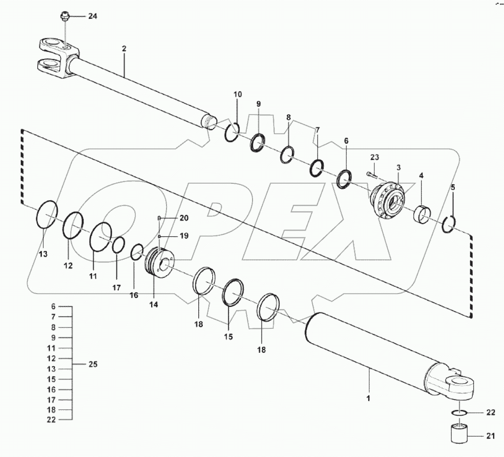  Boom cylinder (3713CH)