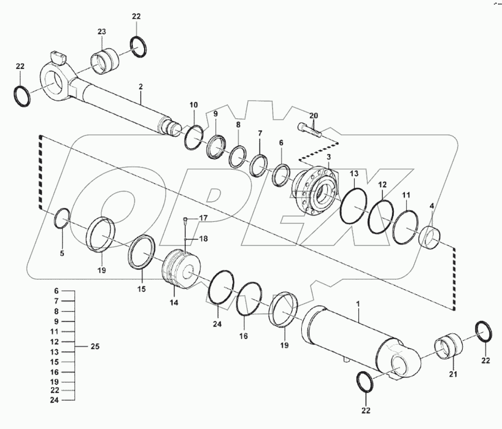  Tilt cylinder (3713CH)
