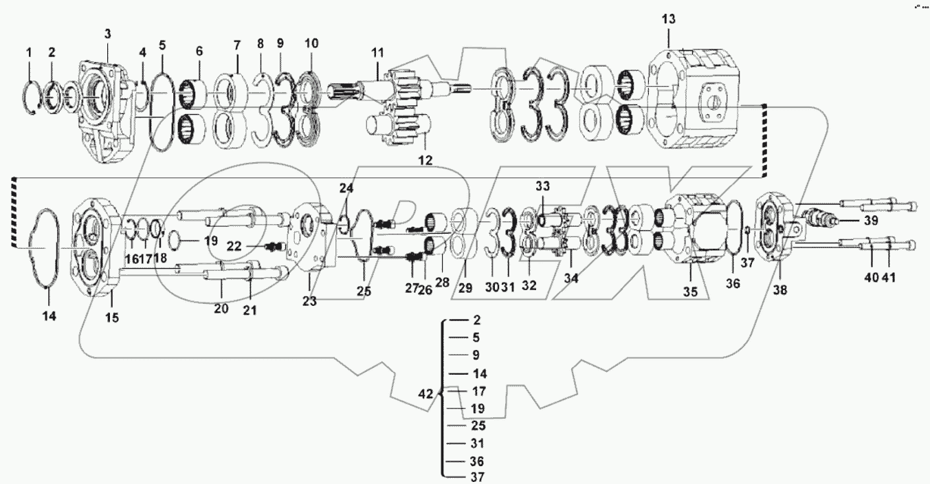  Working hydraulic pump assembly (370142)