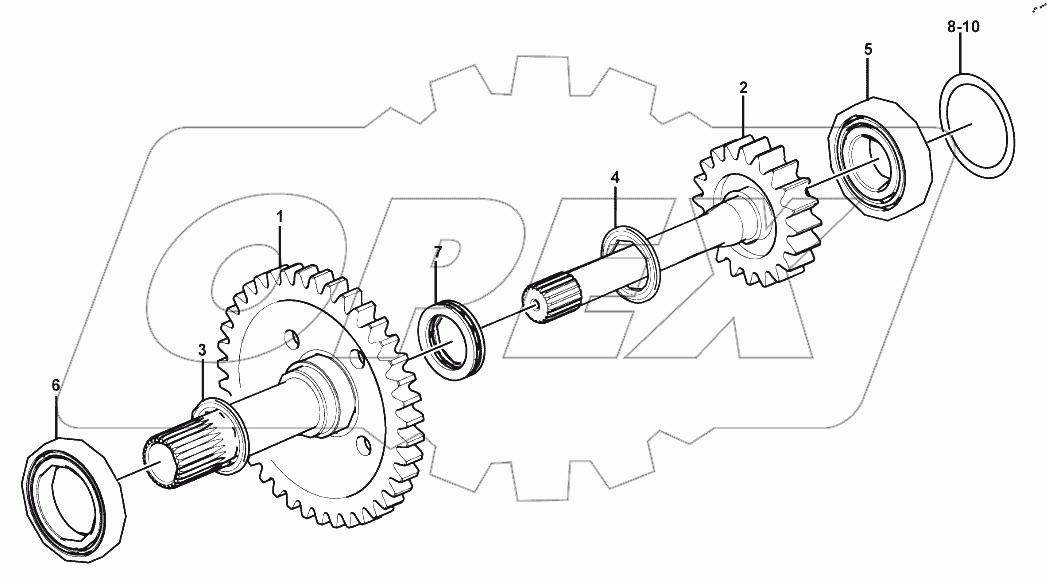  Shaft and clutch assembly