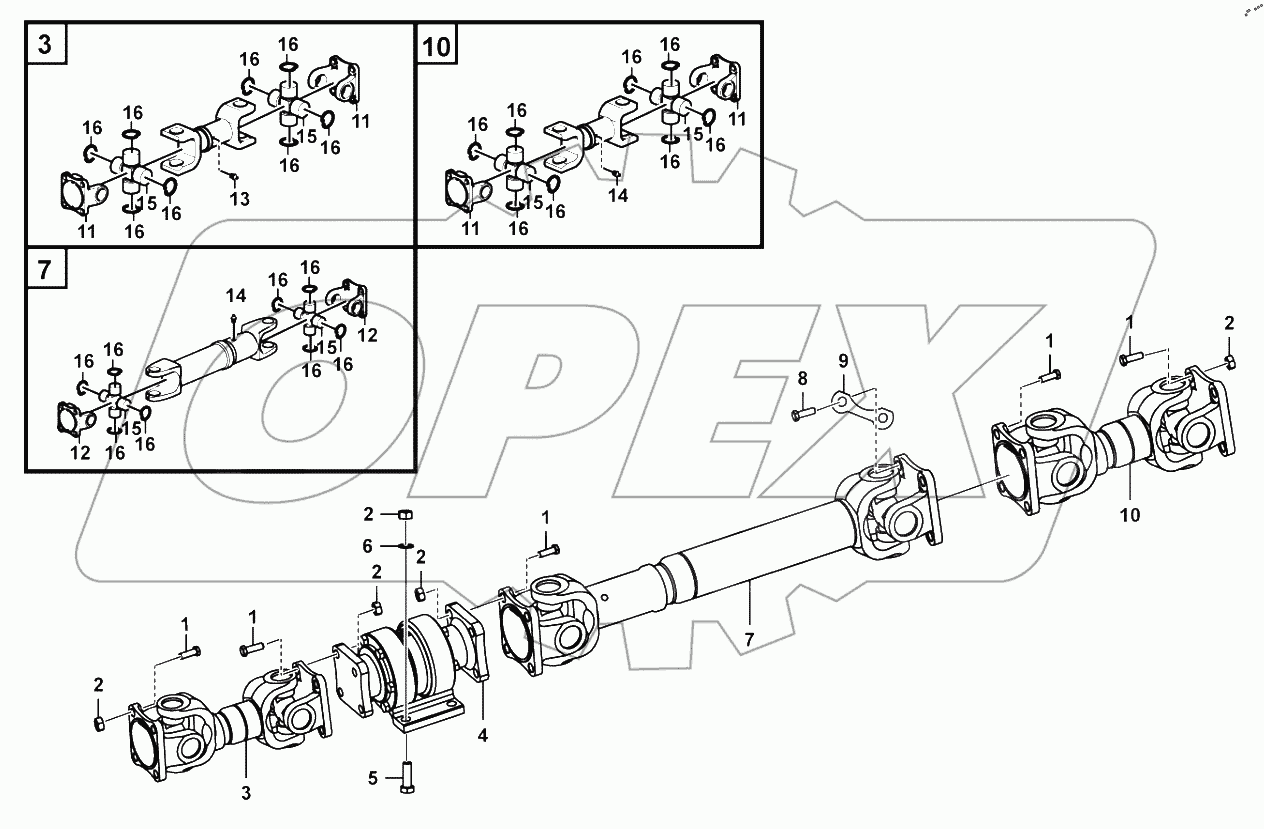  Propeller shaft assembly