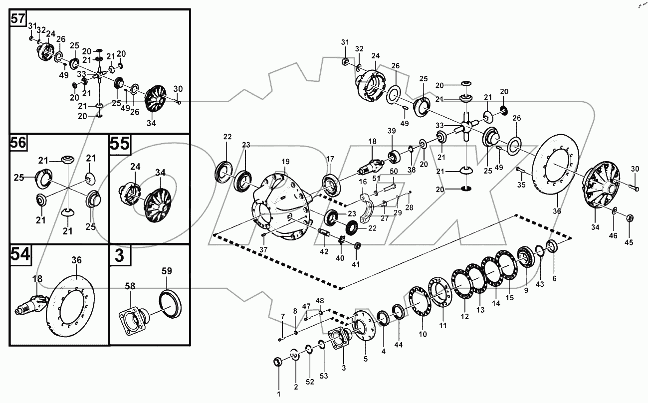 Rear final drive assembly