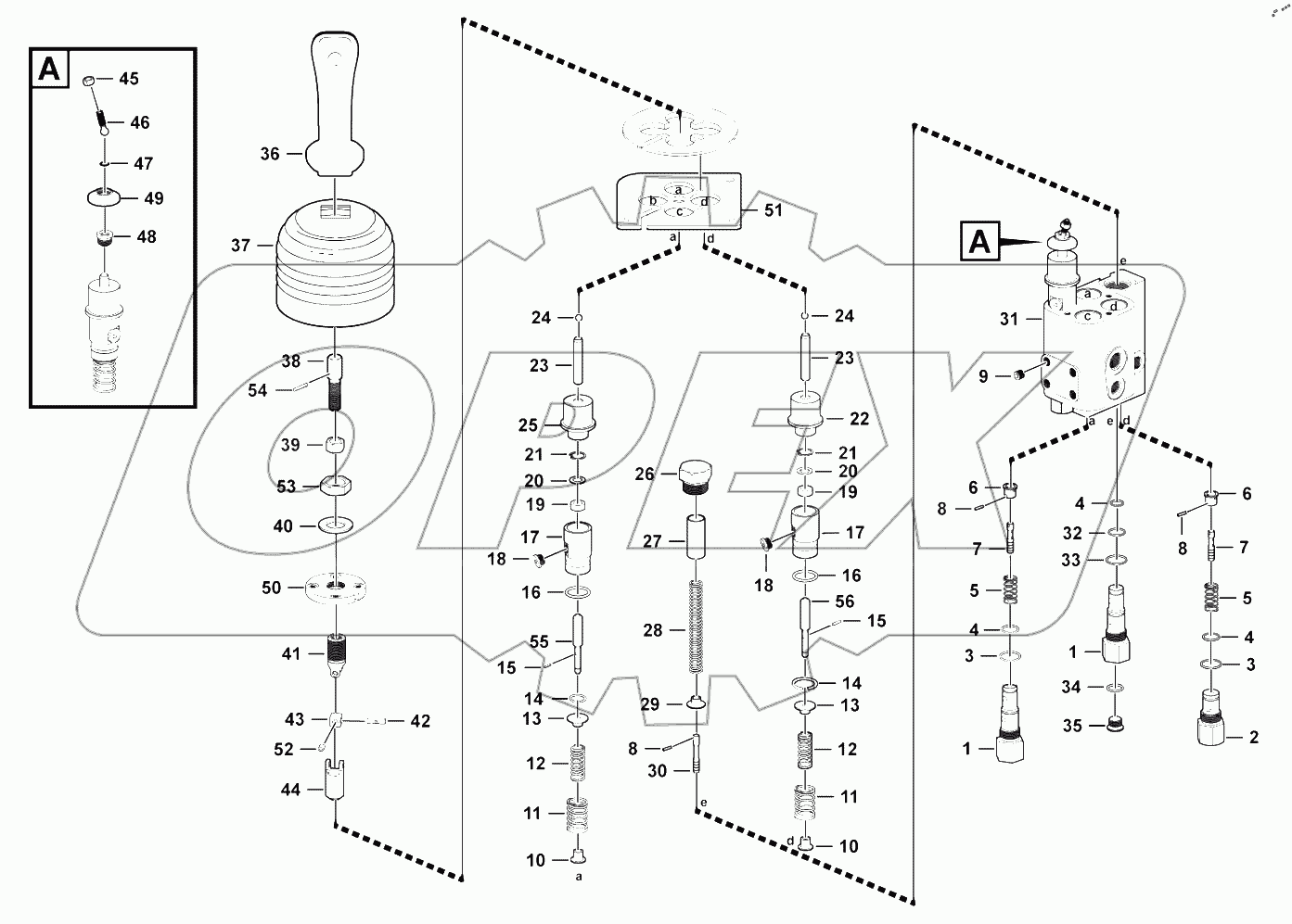  Control lever assembly (331005)