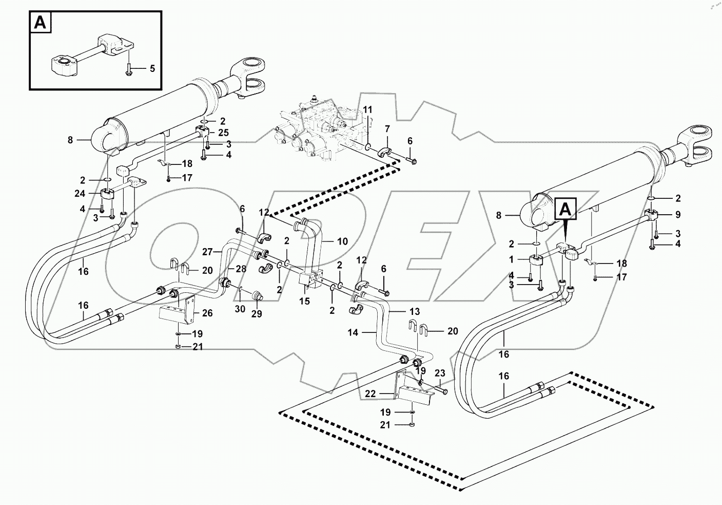  Lifting cylinder system