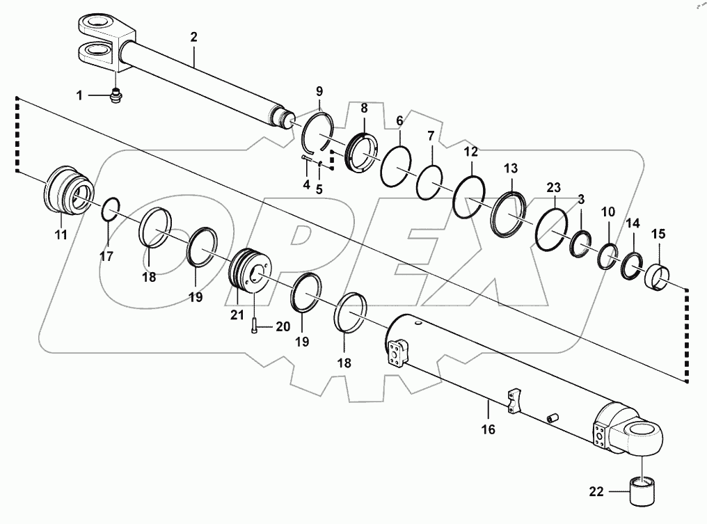 Lifting cylinder assembly (371368)