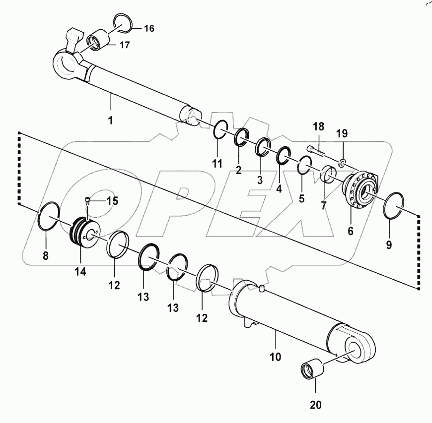  Tilt cylinder (371368)