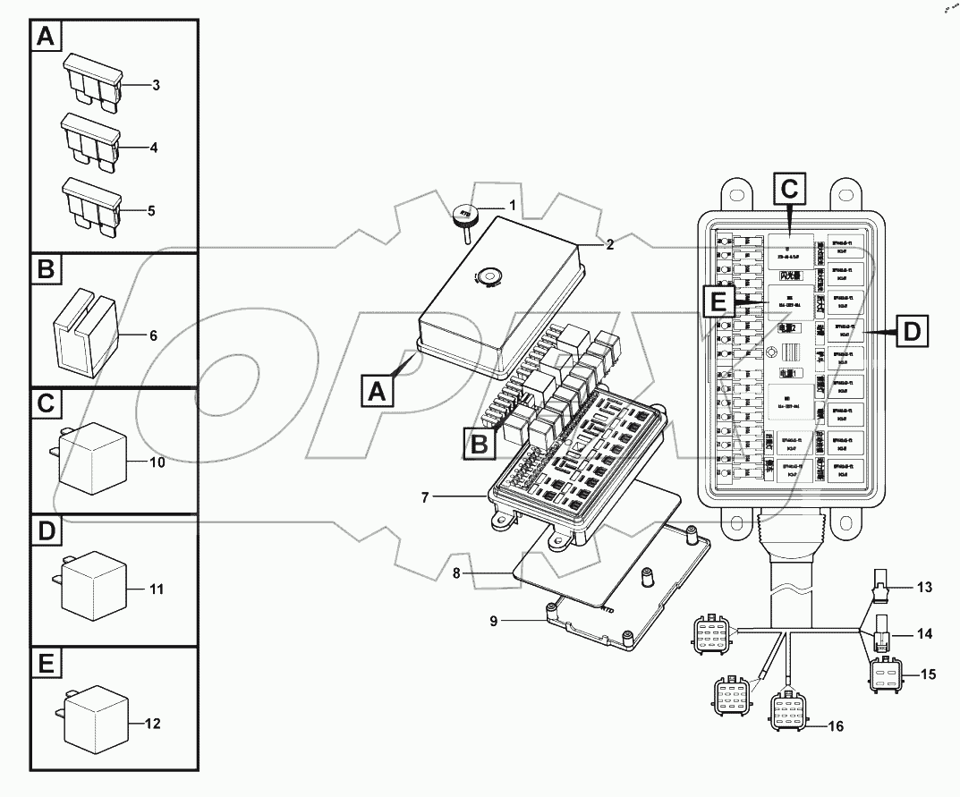  Fuse and relay unit (330602)