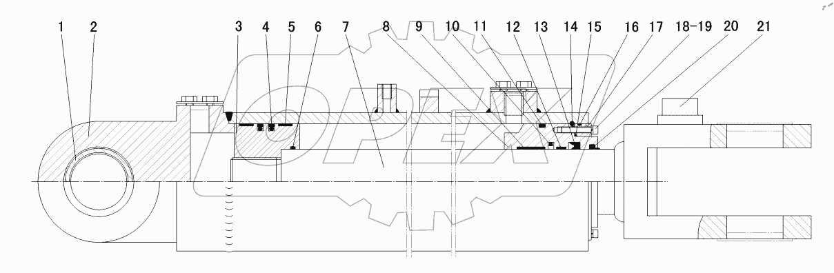  Lift arm cylinder (371401)
