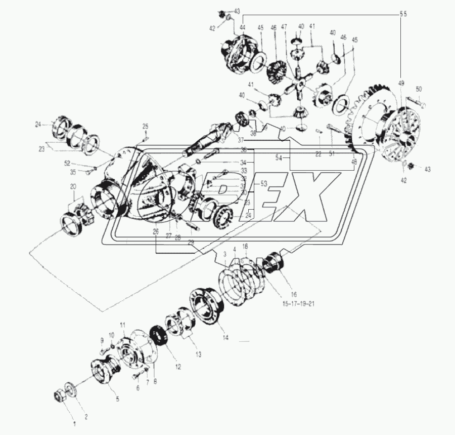 REAR AXLE MAIN DRIVE ASSEMBLY