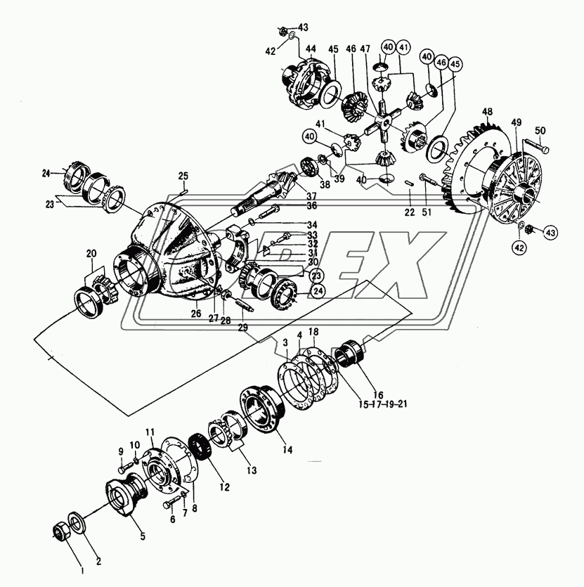 FRONT AXLE MAIN DRIVE ASSY