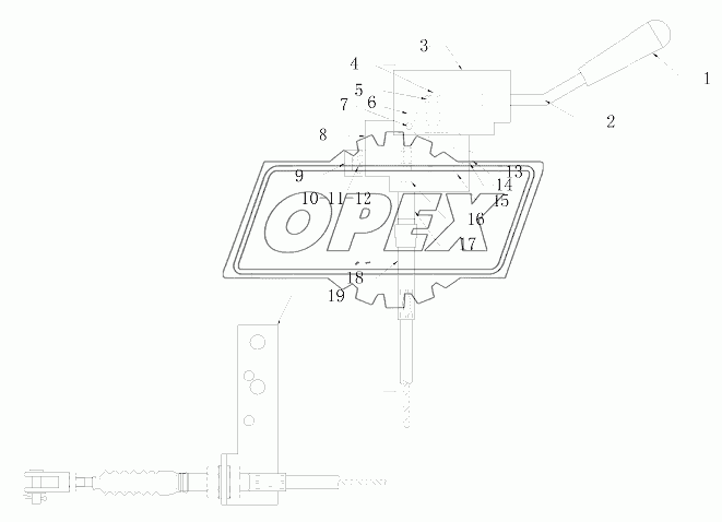 LG953 TRANSMISSION CONTROL SHAFT