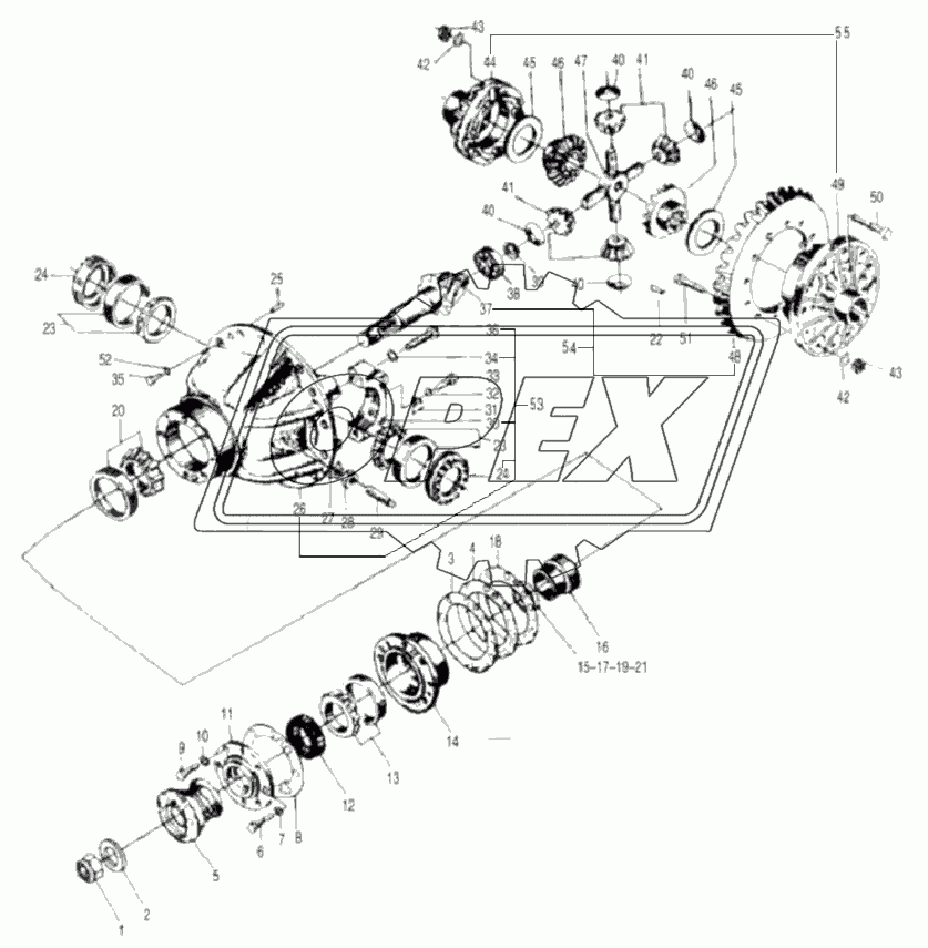 REAR AXLE MAIN DRIVE ASSEMBLY