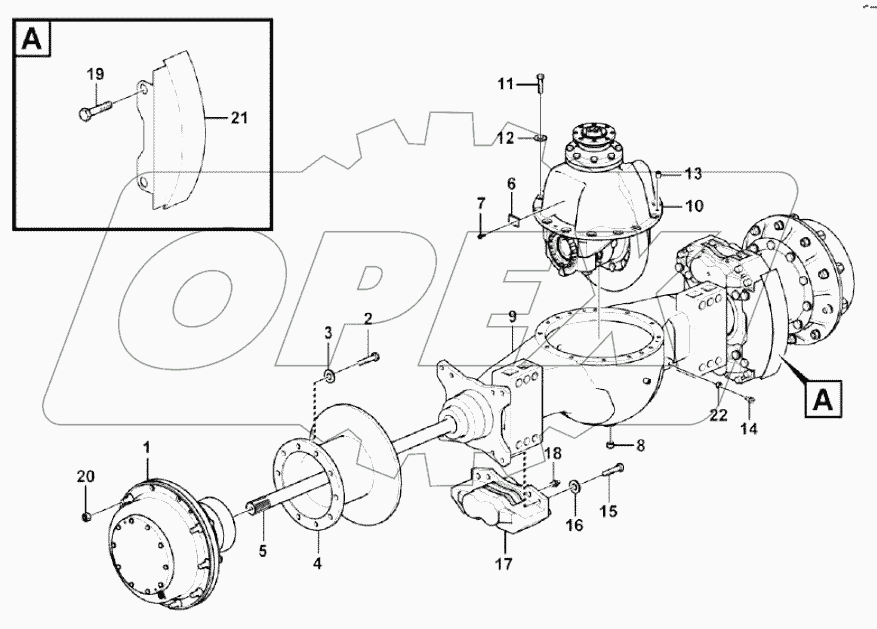  Front axle assembly
