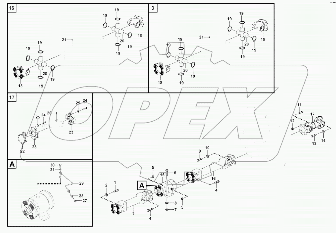  Propeller shaft assembly