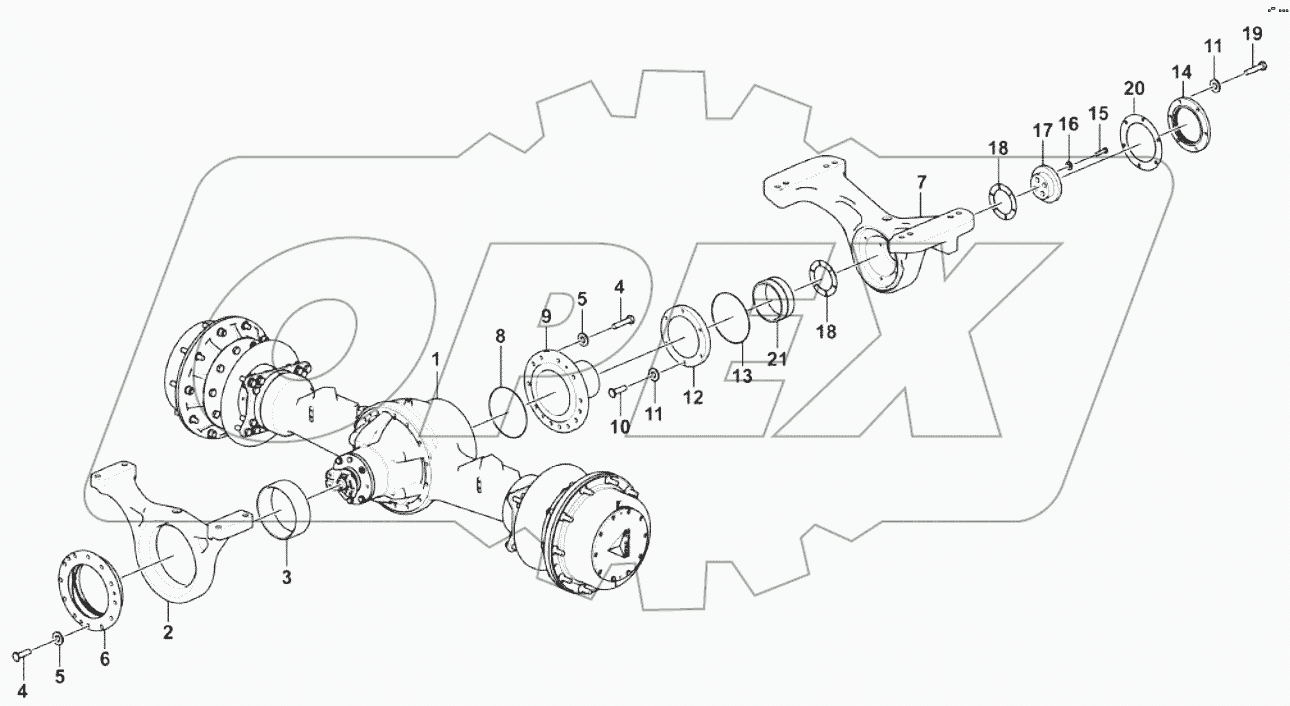  Rear axle assembly