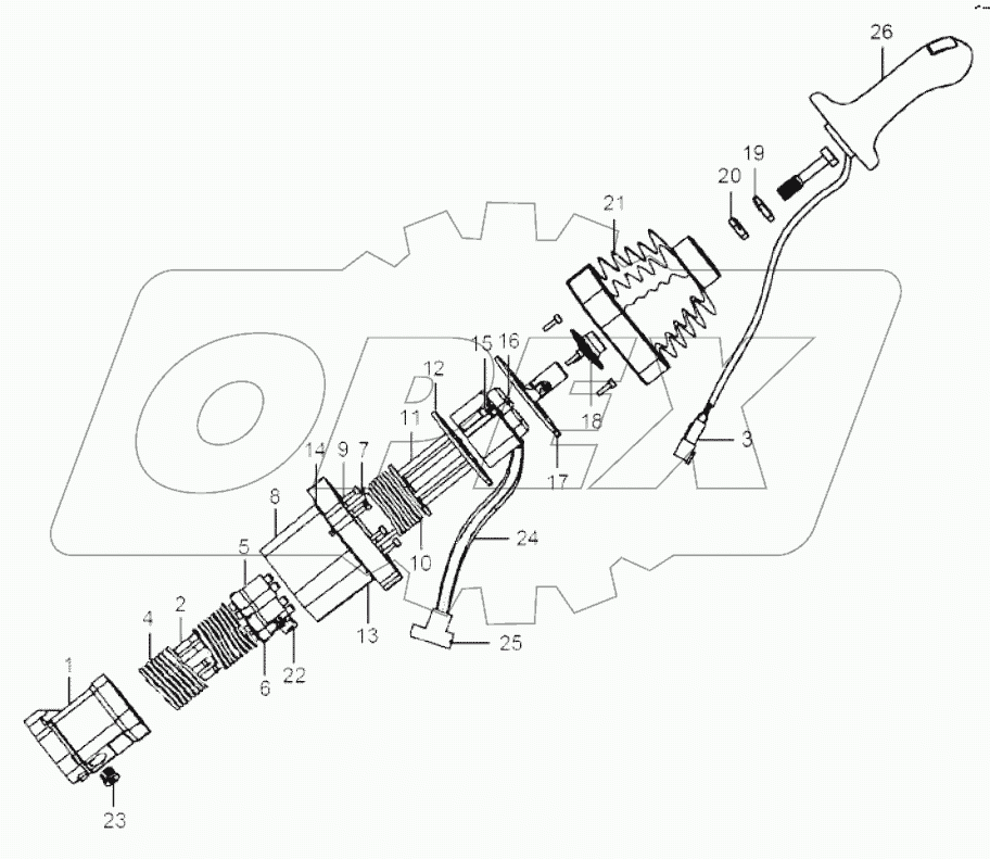  Control lever assembly