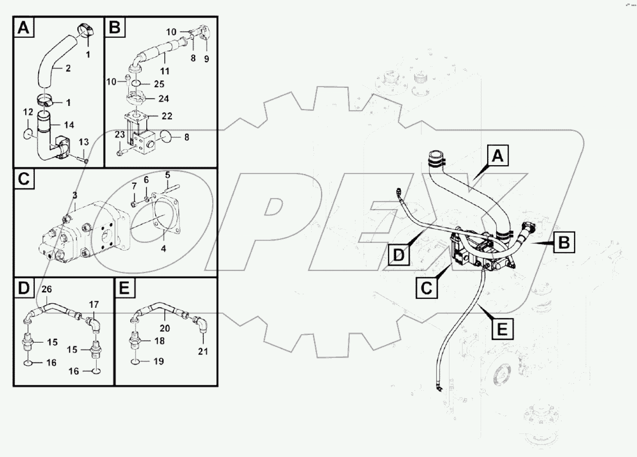  Steering pump assembly