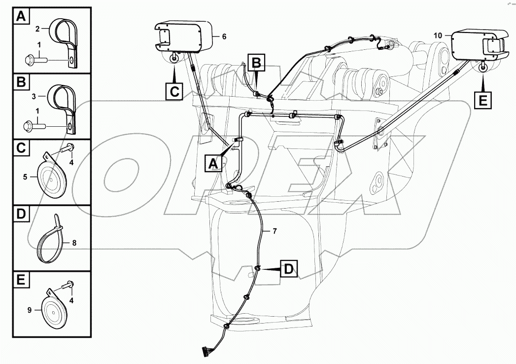  Front frame electric system