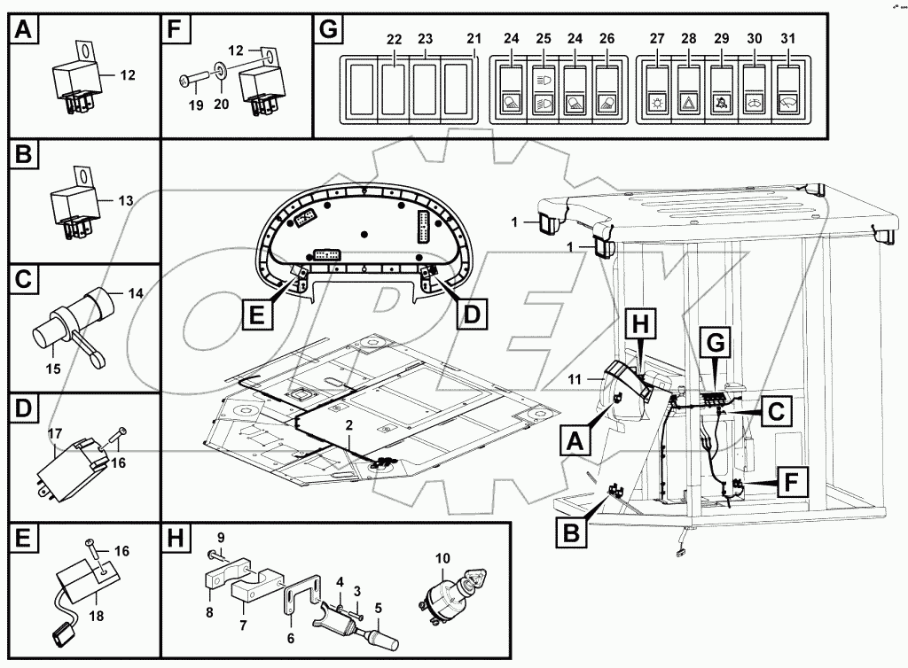  Cab electric system