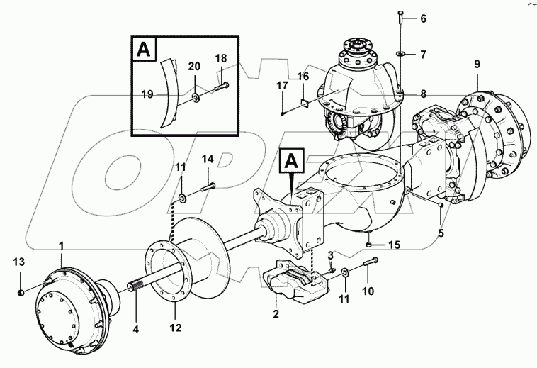  Front axle assembly