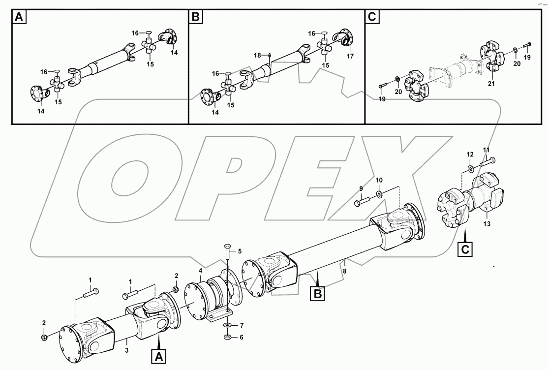  Propeller shaft assembly