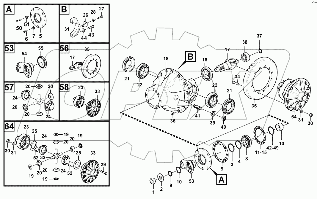 Rear final drive assembly