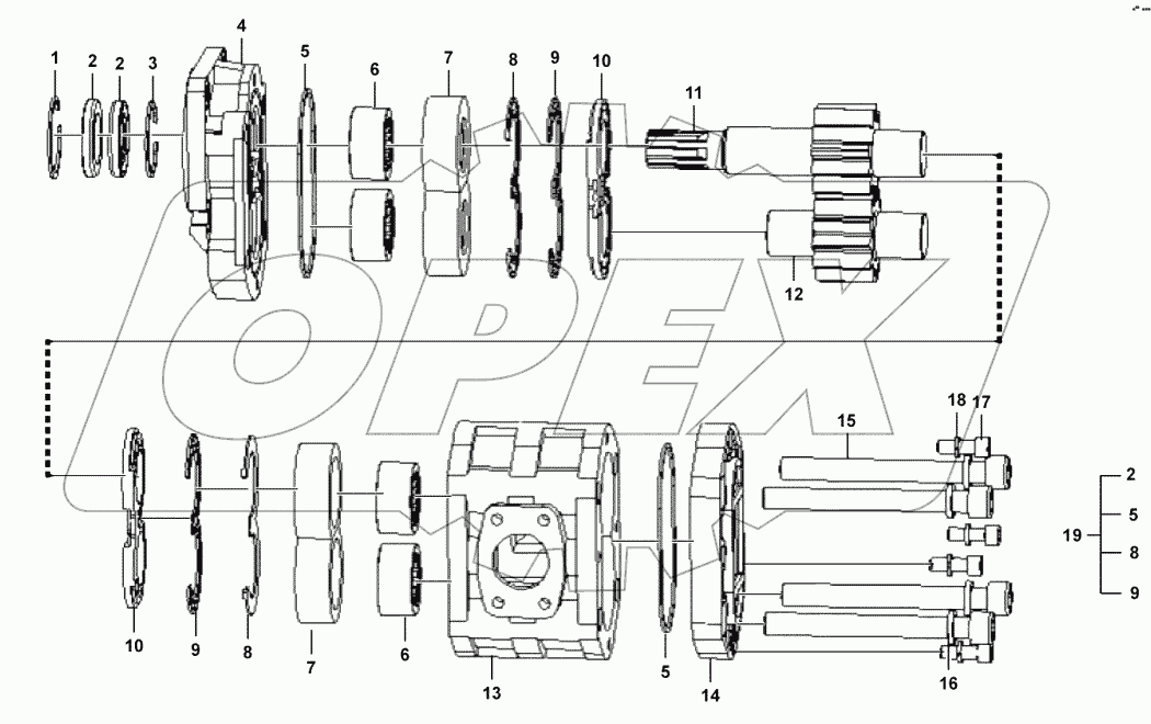  Working hydraulic pump assembly