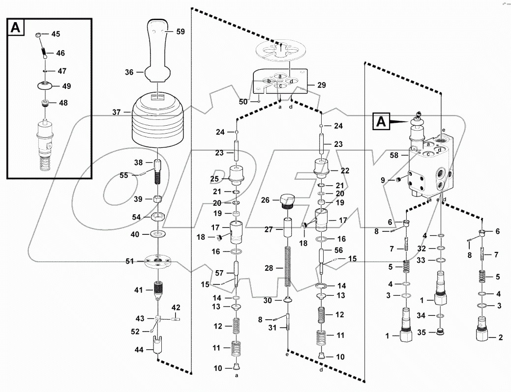 Control lever assembly