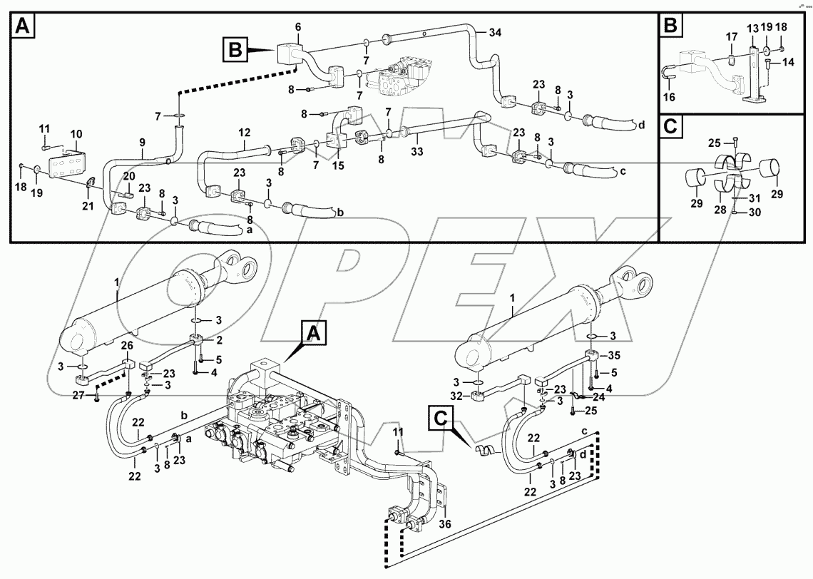  Lifting cylinder system