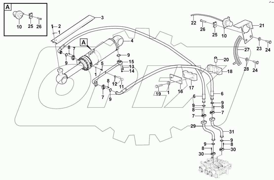  Tilt cylinder system