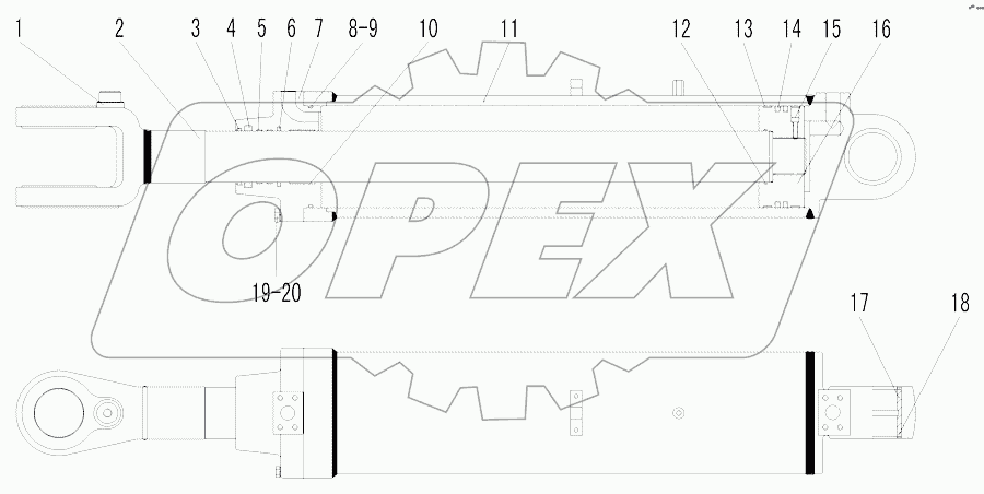 LIFT ARM CYLINDER (371368)