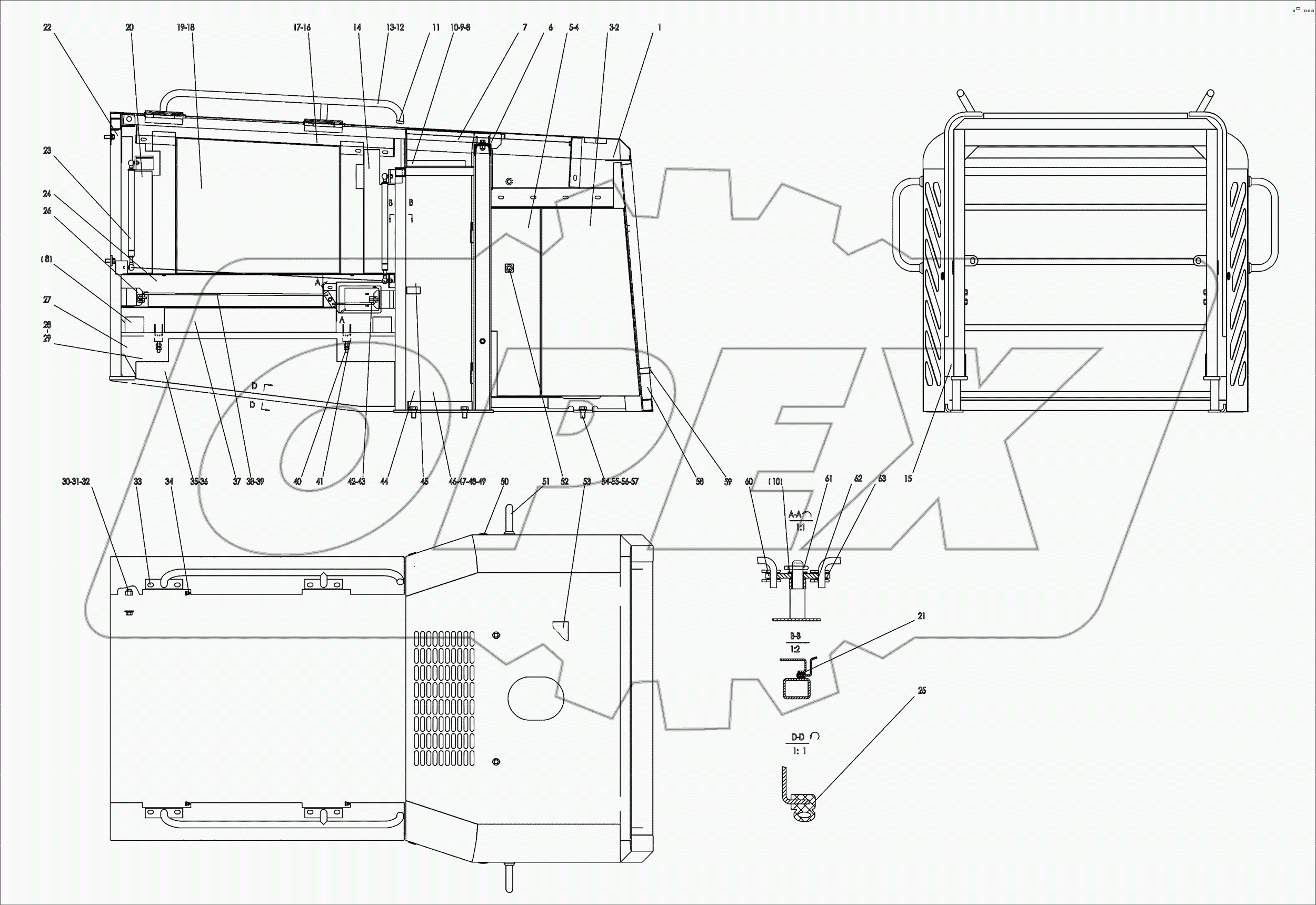 HOOD OF DIESEL ENGINE ASSEMBLY