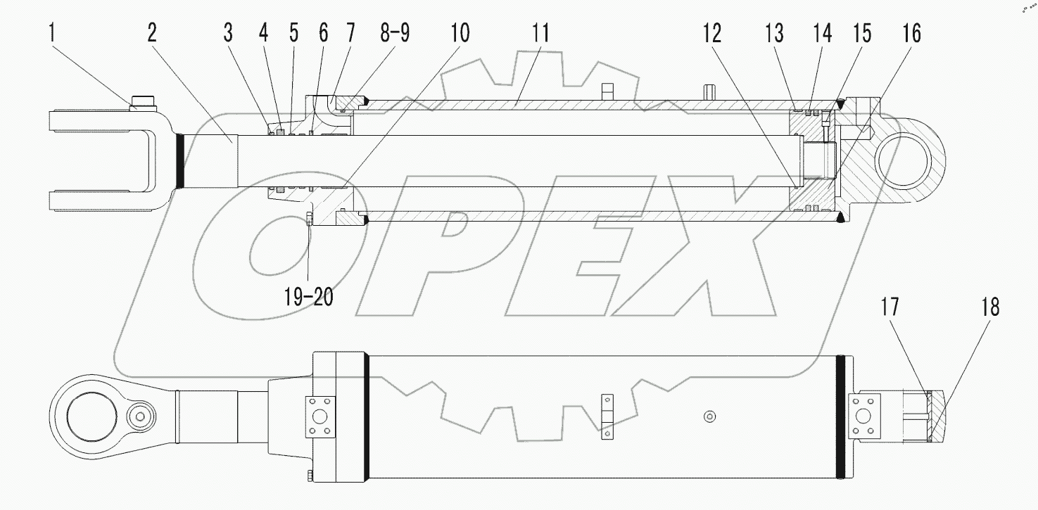  371368 LIFT ARM CYLINDER